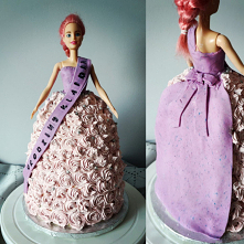 tort Barbie Lalka
