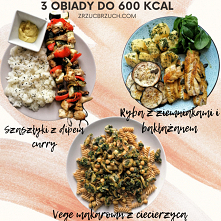 Kolejne 3 pyszne przepisy na odbiady do 600 kcal.