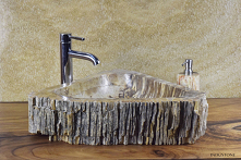Umywalka kamienna fossil wood Industone