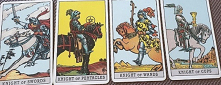 Tarot - rycerze w kartach tarota.