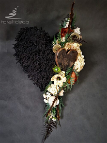 Elegancka kompozycja serce na cmentarz od totaldeco.pl