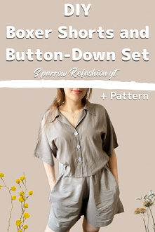 spodnki i koszula jak uszyc wykroj i tutorial sparrow refashion yt