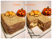 Ciasto  Jesienne  ,  czekoladowo - cytrynowe