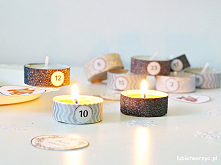 Tutorial ukazujący sposób wykonania kalendarza adwentowego z wykorzystaniem świeczek tealight ;)
