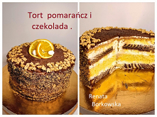 Tort  pomarańcz  i  czekolada