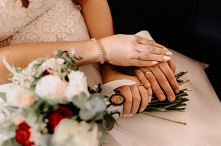 Medalion do bukietu ślubnego ze zdjęciem  