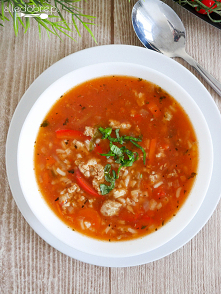 zupa ryżowa z mięsem