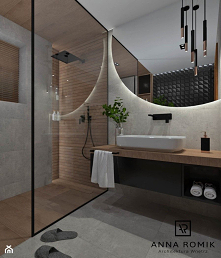 Łazienka 13, Projekt wnętrza mieszkalnego Anna Romik Architektura Wnętrz - homebook