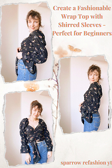 jak uszyć bluzkę owijana , modna bluzka