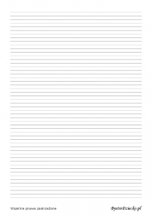 Kartka w linie do nauki pisania literek dla dzieci
Pozostałe karty pracy usprawniające naukę pisania literek Dla urozmaicenia proponuję przyjrzeć się również innym zadaniom dla ...