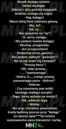 Rynek dużego miasta… – MH24.PL – Demotywatory, Memy, Śmieszne obrazki i teksty, Filmiki, Kawały, Dowcipy, Humor
Rynek dużego miasta. Jakieś występy. Gdzieś z tyłu pośród stojący...