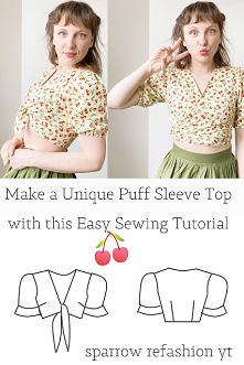 diy jak uszyc blu owijana , diy kopzkertowy top szycie tutorial