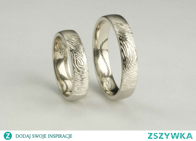 Obrączki z odciskami palców