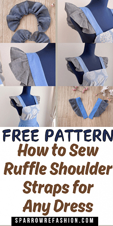 diy jak uszyc ramiaczka do bluzki  , szycie falbanki , darmowyw wykroj