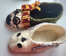 kapcie na drutach Harry Potter z Hedwigą