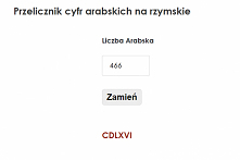 Przelicznik cyfr arabskich ...