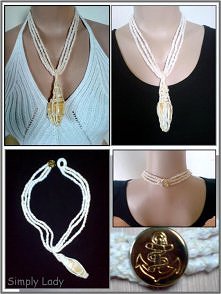 Muszelka złapana w sieć.