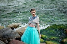 Spódnica tiulowa S031 szmaragd (proj. Fanfaronada)