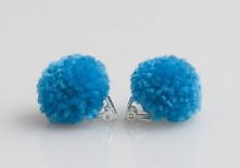 *BIMABEJBE*małe klipsy niebieskie