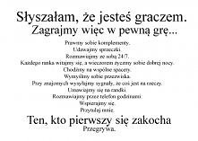 Zagrajmy więc w pewną grę