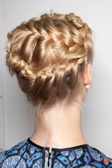 korona warkocz z tyłu