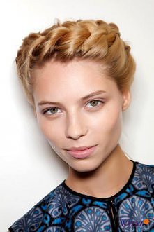 korona warkocz z przodu