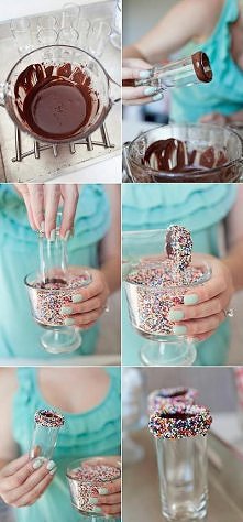 pyszny brzeg szklanki