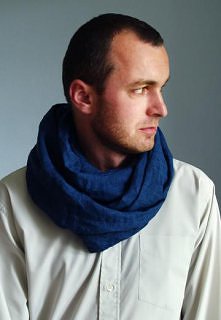 Piękna Lniana Tuba / Granat