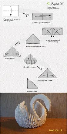 łabędź origami :)