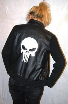 kurtka, ręcznie malowana