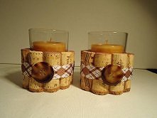 świeczniki z korków do wina