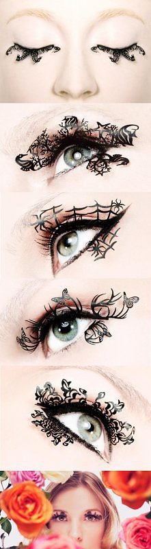 Sztuczne rzęsy używane tylko na wielkie wyjścia stają się codziennością. Co powiecie na rzęsy stworzone z papierowych wycinanek?