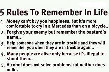 5 rules to remember.. ;)