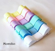 Ręcznie wykonane spinki-kokardki- Momilio.