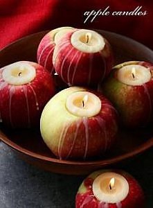 świeczki w jabłkach