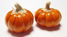 kolczyki pomarańczowe dynie