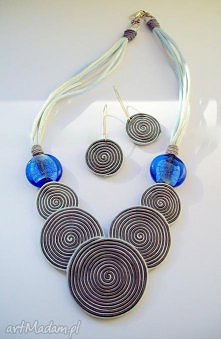 Komplet KLASIC GREY Naszyjn...