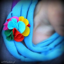 Broszka multikolorowa kwiat