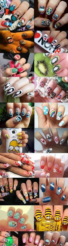 śmieszne pomysły na paznokcie