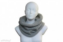 Szary dwustronny otulacz, ocieplacz, komin, tuba