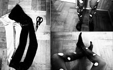 Można zrobić samemu :)
Potrzebne rzeczy
-nożyczki 
-dwie pary rajtuz (np. białe i czarne (oplatane srebrną nitką)