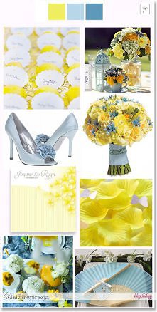 żółty i niebieski