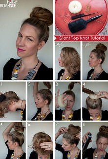 Coś dla posiadaczek cienkich włosów (jak moje gdy wyprostuje :) )
A co też możemy mieć bujnego koka ;)