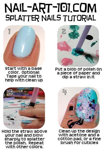 Splatter Nails Tutorial
