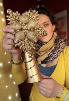 czubek na choinkę zrobiony ...