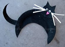 kotek z papierowego talerzyka