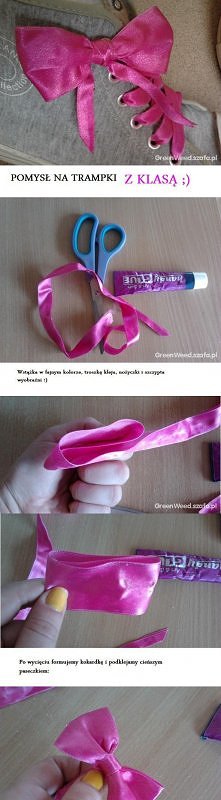 wstążka na trampkach
