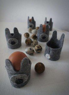 Filcowe zajączki na jajka