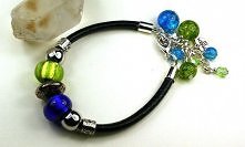 Kolorowa modułowa bransoletka na rzemieniu