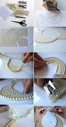 KOŁNIERZYK Z PEREŁEK WYKONASZ SAMA!